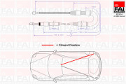 FBC0015 Tažné lanko, parkovací brzda FAI AutoParts