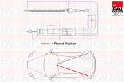 FBC0027 Tažné lanko, parkovací brzda FAI AutoParts