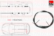 FBC0030 Tažné lanko, parkovací brzda FAI AutoParts