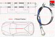 FBC0053 Tažné lanko, parkovací brzda FAI AutoParts