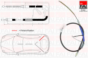 FBC0063 Tažné lanko, parkovací brzda FAI AutoParts