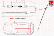 FBC0080 Tažné lanko, parkovací brzda FAI AutoParts