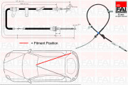 FBC0103 Tažné lanko, parkovací brzda FAI AutoParts