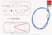 FBC0120 Tažné lanko, parkovací brzda FAI AutoParts