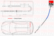 FBC0122 Tažné lanko, parkovací brzda FAI AutoParts