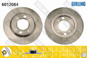 6012084 Brzdový kotouč GIRLING
