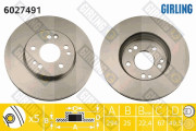 6027491 Brzdový kotouč GIRLING