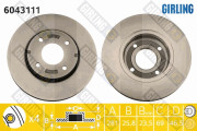 6043111 Brzdový kotouč GIRLING