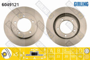 6049121 Brzdový kotouč GIRLING