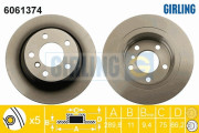 6061374 Brzdový kotouč GIRLING