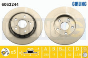 6063244 Brzdový kotouč GIRLING