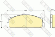 6101053 Sada brzdových destiček, kotoučová brzda GIRLING
