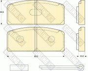 6101083 Sada brzdových destiček, kotoučová brzda GIRLING