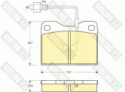 6102692 Sada brzdových destiček, kotoučová brzda GIRLING