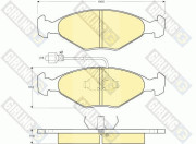 6102812 Sada brzdových destiček, kotoučová brzda GIRLING
