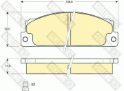 6102963 Sada brzdových destiček, kotoučová brzda GIRLING