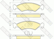 6103112 Sada brzdových destiček, kotoučová brzda GIRLING