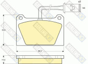 6103366 Sada brzdových destiček, kotoučová brzda GIRLING