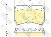 6103749 Sada brzdových destiček, kotoučová brzda GIRLING