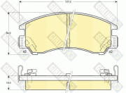 6103809 Sada brzdových destiček, kotoučová brzda GIRLING