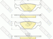 6103922 Sada brzdových destiček, kotoučová brzda GIRLING