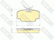 6104341 Sada brzdových destiček, kotoučová brzda GIRLING