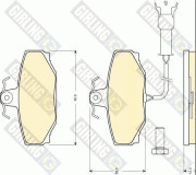 6104621 Sada brzdových destiček, kotoučová brzda GIRLING