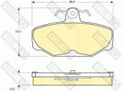 6104721 Sada brzdových destiček, kotoučová brzda GIRLING