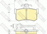 6104869 Sada brzdových destiček, kotoučová brzda GIRLING