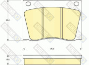 6105311 Sada brzdových destiček, kotoučová brzda GIRLING