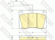 6105691 Sada brzdových destiček, kotoučová brzda GIRLING