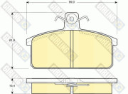 6106571 Sada brzdových destiček, kotoučová brzda GIRLING
