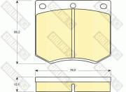 6106601 Sada brzdových destiček, kotoučová brzda GIRLING