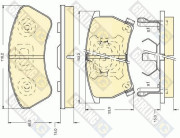 6107359 Sada brzdových destiček, kotoučová brzda GIRLING