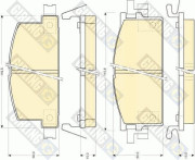 6107809 Sada brzdových destiček, kotoučová brzda GIRLING