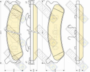 6108969 Sada brzdových destiček, kotoučová brzda GIRLING