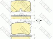 6109612 Sada brzdových destiček, kotoučová brzda GIRLING