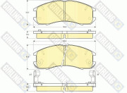 6109819 Sada brzdových destiček, kotoučová brzda GIRLING
