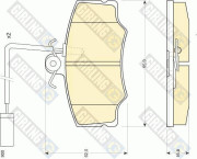 6110451 Sada brzdových destiček, kotoučová brzda GIRLING