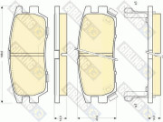 6111279 Sada brzdových destiček, kotoučová brzda GIRLING