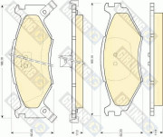 6111575 Sada brzdových destiček, kotoučová brzda GIRLING