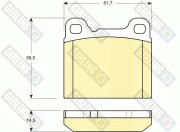 6111602 Sada brzdových destiček, kotoučová brzda GIRLING