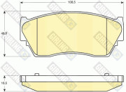 6111709 Sada brzdových destiček, kotoučová brzda GIRLING