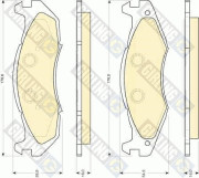6112075 Sada brzdových destiček, kotoučová brzda GIRLING