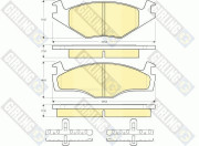 6112195 Sada brzdových destiček, kotoučová brzda GIRLING