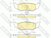 6112345 Sada brzdových destiček, kotoučová brzda GIRLING
