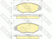 6113213 Sada brzdových destiček, kotoučová brzda GIRLING