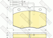 6113569 Sada brzdových destiček, kotoučová brzda GIRLING