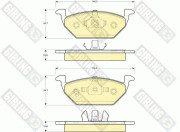 6113575 Sada brzdových destiček, kotoučová brzda GIRLING