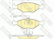 6113932 Sada brzdových destiček, kotoučová brzda GIRLING